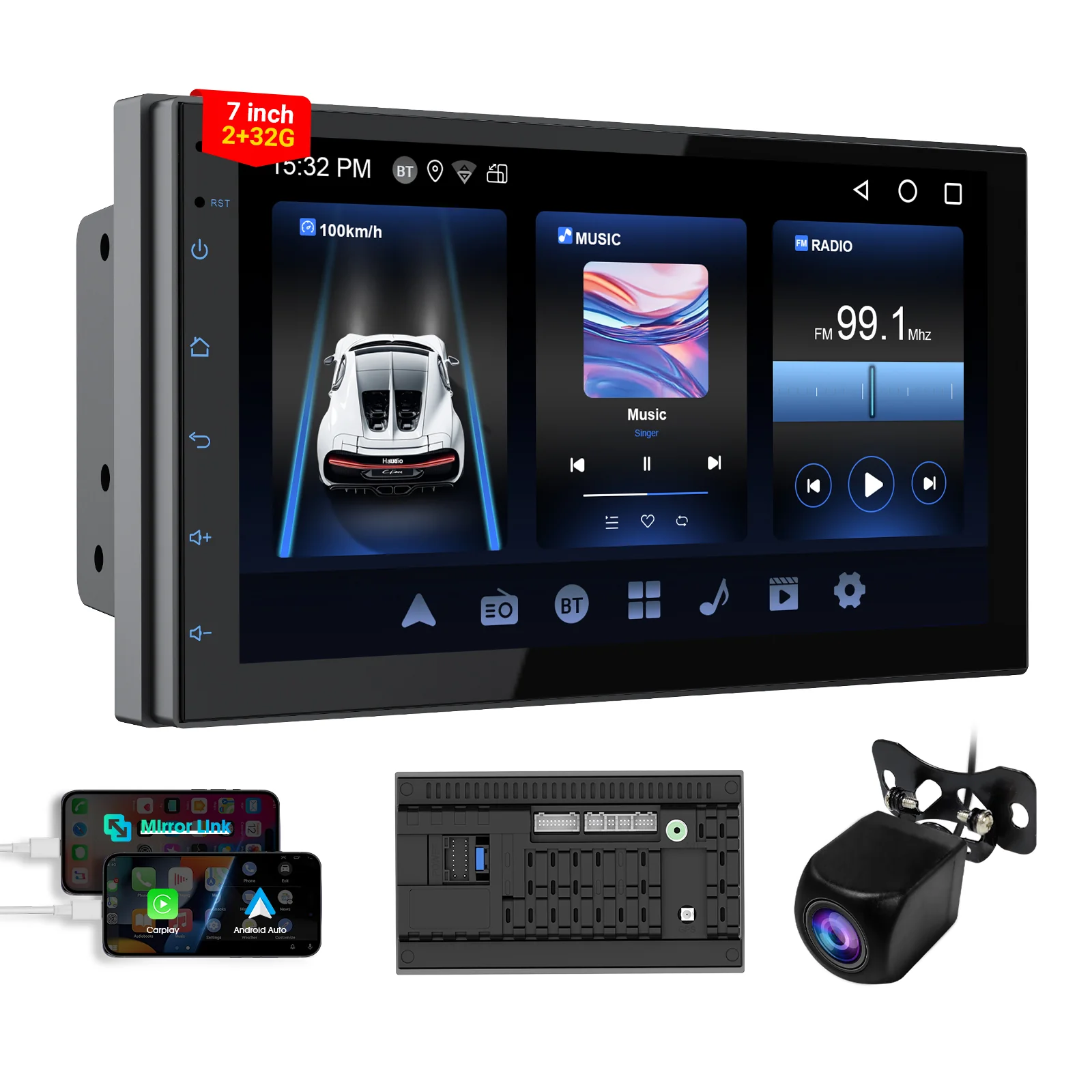 Huadio CVD7621-AJ 7" Double Din Car Stereo - Image 3
